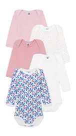 Baby-Body Petit Bateau 5 Bodies Us Ml Rosa (5er-Set)