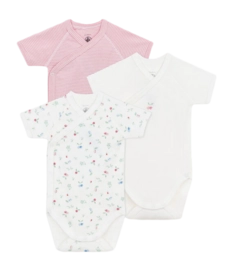 Baby-Body Petit Bateau 3 Bodies Naiss Mc Rosa (3er-Set)