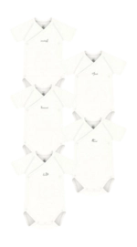 Baby-Body Petit Bateau 5 Bodies Naiss Mc Weiß (5er-Set)