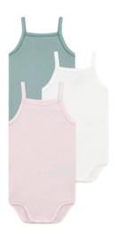 Body Petit Bateau 3 Bodies avec Bretelles Multi (Set de 3)