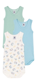 Baby-Body Petit Bateau 3 Bodies Sm Multi Surf (3er-Set)