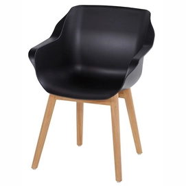 Tuinstoel Hartman Sophie Armchair Teak Carbon Black Natural (set van 2)