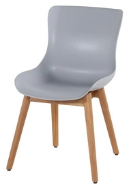 Gartenstuhl Hartman Sophie Dining Teak Misty Grau Natural (Zweier Set)