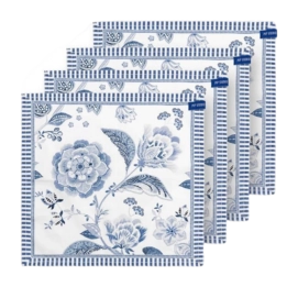 Servet Pip Studio Royal Regal Flower Blue (Set van 4)