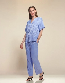 Pyjamahose Essenza Mare Charley Damen Lavendelblau
