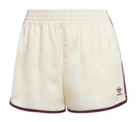 Short Adidas Women Adicolor 3-Stripes Sprinter Cream White / Maroon