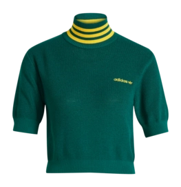 Trui Adidas Women Cropped Turtleneck Collegiate Green / Crew Yellow