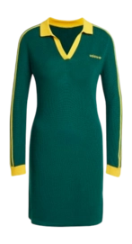 Jurk Adidas Women Polo Collegiate Green / Crew Yellow