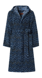 Peignoir Missoni Azul Hooded Blue Multicolor