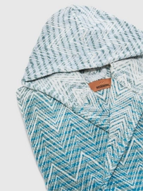 Dressing Gown Missoni Stone Hooded Petrol Multicolor