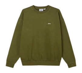 Crewneck Obey Men Lowercase Pigment Moss Green