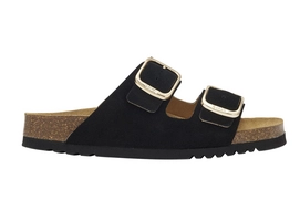 Tongs Scholl Femme Josephine Suede Sa Black