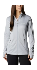 Zip Sweatshirt Columbia Women Park View Grid Fleece Full Zip Cirrus Grey Heather