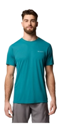T-Shirt Columbia Men Zero Rules Light SS Crew River Blue