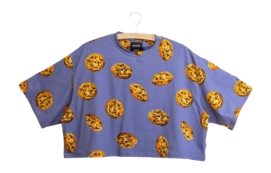 Crop Top SNURK Cookies Damen Violett
