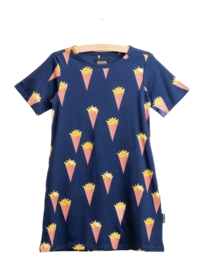 T-Shirt Dress SNURK Kids Fries Navy