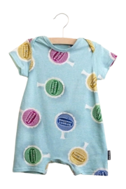 Playsuit SNURK Who Farted? Babys Blau