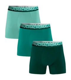 Boxer Shorts Muchachomalo Men Cotton Solid Green (3-Pack)