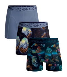 Boxershort Muchachomalo Men Deep Sea Mountaintops Print/Print/Blue (3-Pack)
