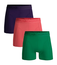 Boxer Shorts Muchachomalo Men Microfiber Solid Purple/Pink/Green (3-Pack)