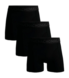 Boxer Shorts Muchachomalo Men Microfiber Solid Black/Black (3-Pack)