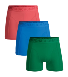 Boxer Shorts Muchachomalo Men Microfiber Solid Pink/Blue/Green (3-Pack)