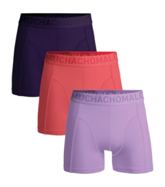 Boxer Shorts Muchachomalo Men Microfiber Solid Purple/Pink/Lilac (3-Pack)