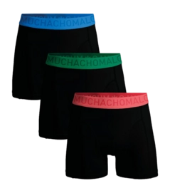 Boxer Shorts Muchachomalo Men Microfiber Solid Black (3-Pack)