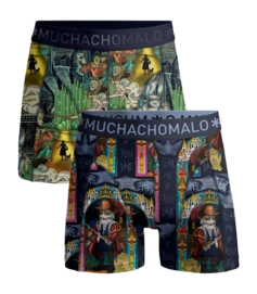 Boxershort Muchachomalo Men Pussboots Wizardoz Print/Print (2-Pack)