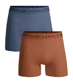 Boxer Muchachomalo Homme Solid Orange/Blue (Lot de 2)