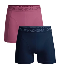 Boxer Muchachomalo Homme Solid Blue/Pink (Lot de 2) 25