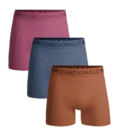 Boxer Shorts Muchachomalo Men Solid Orange/Blue/Pink (3-Pack)
