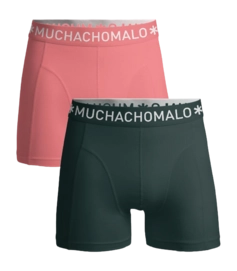 Boxer Muchachomalo Homme Uni Green/Pink (Lot de 2) 25