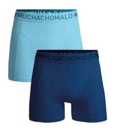 Boxer Muchachomalo Homme Uni Blue/Blue (Lot de 2) 25