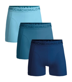 Boxer Shorts Muchachomalo Men Solid Blue/ Blue/ Blue (3-Pack)