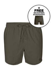 Swimming Trunks Muchachomalo Men Solid Army Green 25