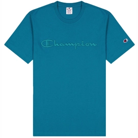 T-Shirt Champion Men Embroidered Script Logo Cotton DEK-L