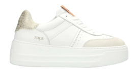Baskets Fred de la Bretoniere Femme Vajen Babs Sneaker Leather White Gold