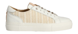 Baskets Fred de la Bretoniere Femme Storm Luca Sneaker Raffia Whit