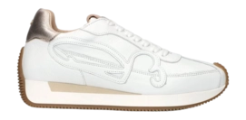 Fred de la Bretoniere Women Yentl Sign Sneaker Leather White Gold