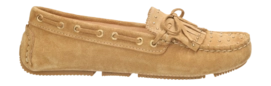 Fred de la Bretoniere Women Billy Indy Moccasin Suede Light Cognac