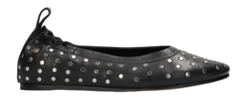 Fred de la Bretoniere Women Elodie Stud Ballerina Leather Black