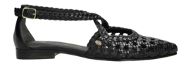 Fred de la Bretoniere Women Ellis Cross Woven Leather Black