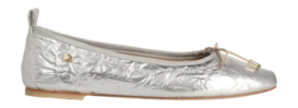 Fred de la Bretoniere Women Idris Balletto Ballerina Crunch Metallic Silver