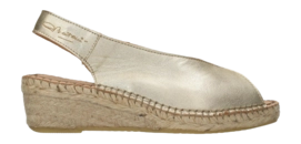 Fred de la Bretoniere Women Jamy Sling Espadrille Lt.Gold Leather Light Gold
