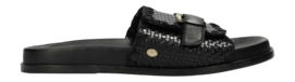 Fred de la Bretoniere Women Ebby Elena Slipper Woven Leather Black