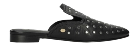 Fred de la Bretoniere Women Elia Stud Slipper Leather Black
