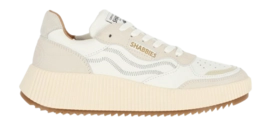 Baskets Shabbies Amsterdam Femme Chavi Ziggi Sneakers Nubuck Blanc Beige