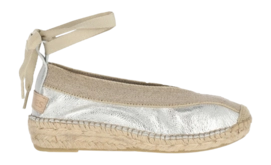 Espadrilles Shabbies Amsterdam Palma Kimono Espadrille Metallic Damen Silver