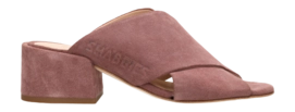 Shabbies Amsterdam Women Wayona Cross Slipper Suede Old Pink